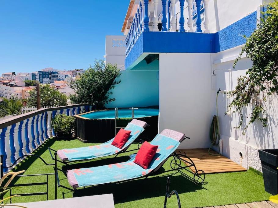 Villa 2Bdr With Sea View, Private Pool Albufeira Bagian luar foto